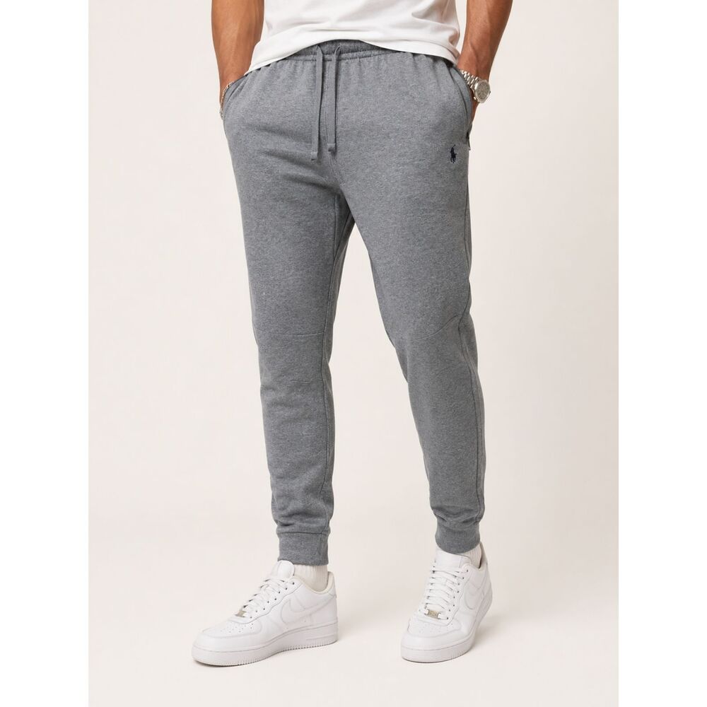 NWT U.S. Polo Assn Fleece Jogger Sweatpants Mens M Gray Deadstock Zip Pockets